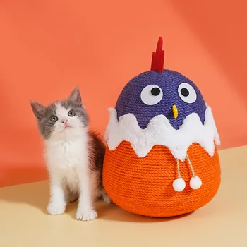Naujas sizalio mielas vištienos katė žaislas katė nulio, kamuolys masažuoklis naminių kačių nulio, kamuolys, atsparus įbrėžimams, juokingi kačių žaislas