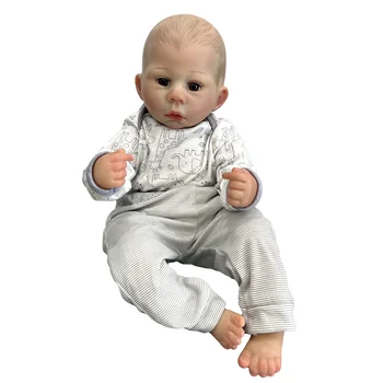 Reborn Lėles 20 Colių Dažytos Aukštos Kokybės Tikroviška Reborn Baby Doll Su Plaukų Minkšta Muñeca Bebe Atgimsta 0