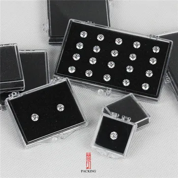 didmeninė 12pcs/daug Perlas akmuo dėžutė kvadratinė diamond ekranas dėžės, plastikiniai perlas dėžės, paprasta ant pliko akmens dėklai 0